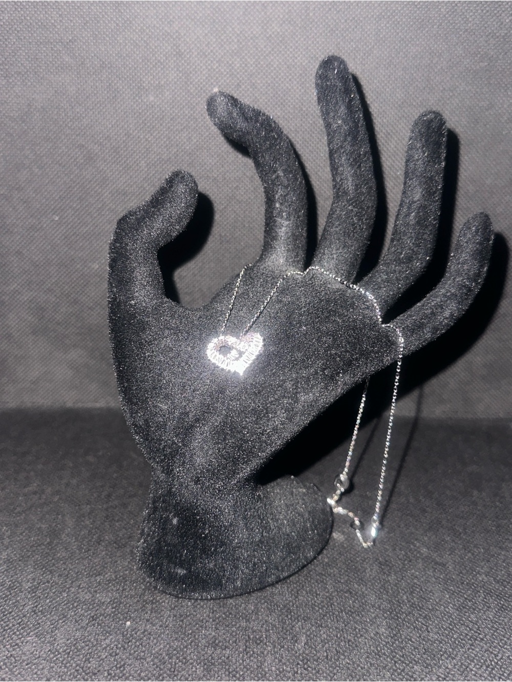 Swarovski Silver Heart Crystal Pendant Necklace